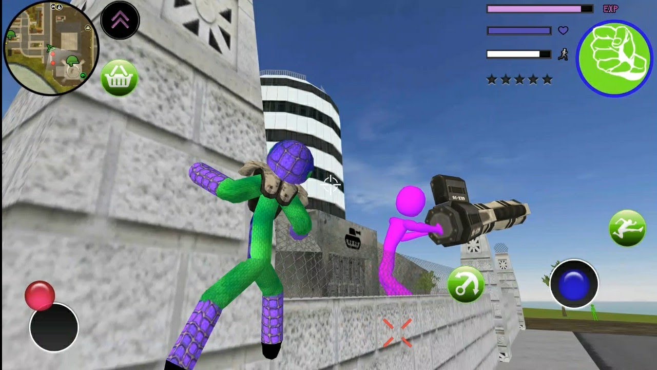 Flash Speed Stickman Rope Hero Real Robot Power Ninja Superhero Battle Monster Watch Crime Simulator