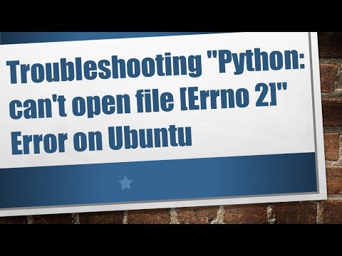 Troubleshooting "Python: can't open file [Errno 2]" Error on Ubuntu