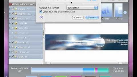 SWF Decompiler Mac   SWF to FLA Converter & SWF extractor for Mac OS X