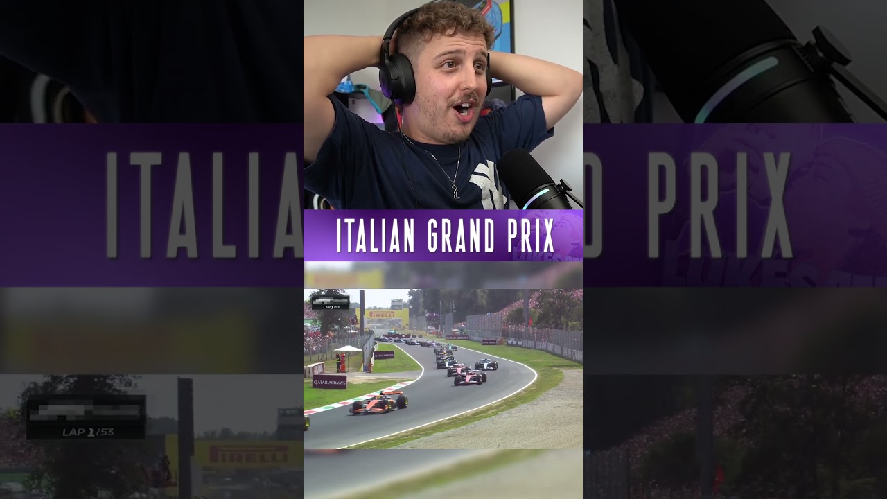 INTENSE ITALIAN GRAND PRIX RACE START REACTION