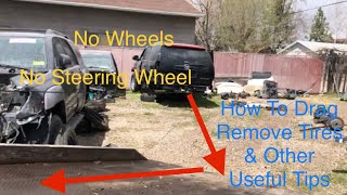 Towing Tips & Tricks - Dragging Wrecked Car Out of Tight Space