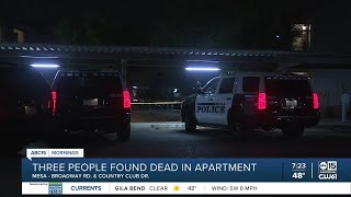 PD: Deaths of 3 people in Mesa apartment being investigated as murder-suicide