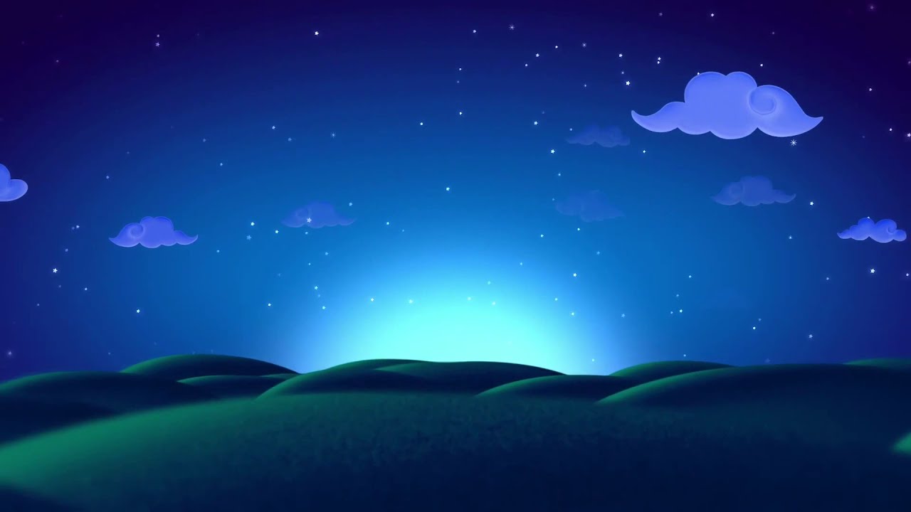 🌚🎶 Kids Night Sky Hills Cartoon Animated Video Loop Background for Edits  - YouTube