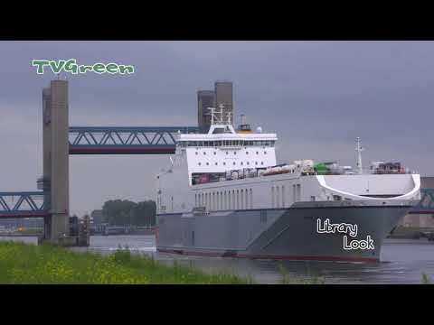 LibraryLook: RoRo schip Amandine passeert Calandbrug + TimeLapse