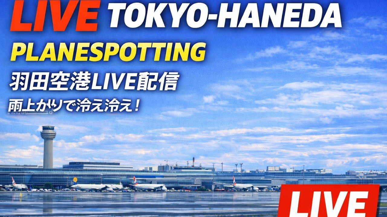 LIVE TOKYO-HANEDA Planespotting in strong and cold wind 羽田空港ライブ縦横同時に配信中。きょうは冷たいうえに風が強い！！！