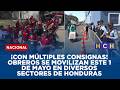 ¡Con múltiples consignas! Obreros se movilizan este 1 de mayo en diversos sectores de Honduras
