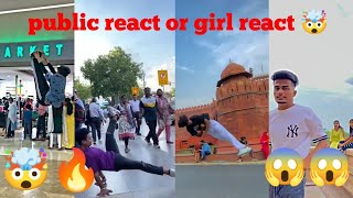 public react or girl react 🤯🔥 // instagram viral reels video // @asfitnesslover4835