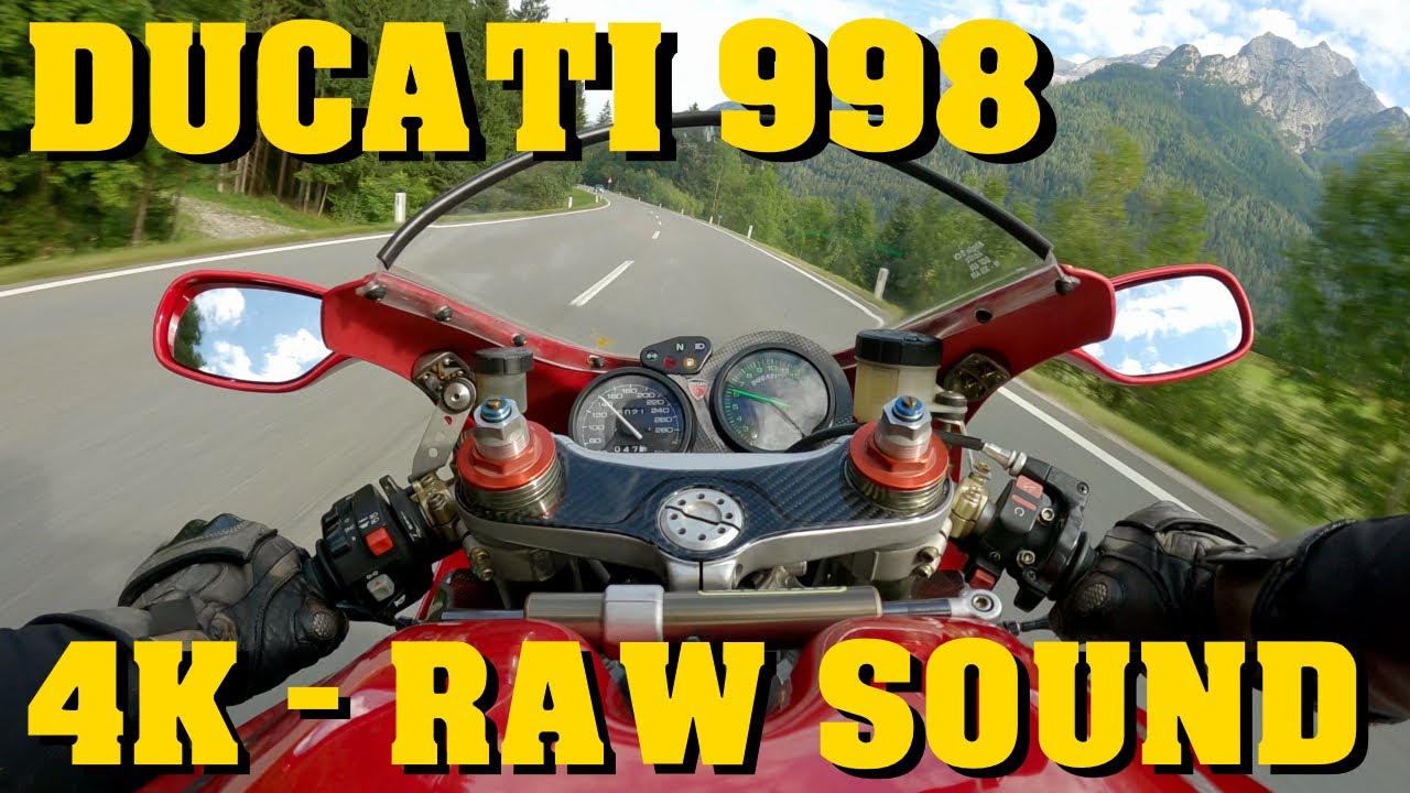 Ducati 998 Onboard  RAW Sound 4k 60fps