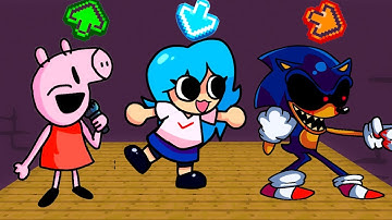 FNF Character Test | Gameplay VS Playground | Peppa pig | Ski | Sonic.exe |