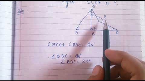|| In the given figure, Angle ACB + BAC =80°..........., then the marked angle CED is ? #geometry 