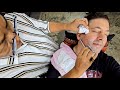 💈$2 Shave by Lady Barber &quot;Au&quot; w/40 Years Experience (Unintentional ASMR) in Pattaya, Thailand 🇹🇭