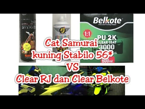 Cat samurai kuning stabilo flowrocent Yellow VS Clear Cat samurai kuning stabilo flowrocent Yellow VS Clear