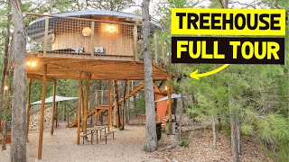 MAGICAL OFF-GRID TINY HOME TREEHOUSE w/ Outdoor Shower! (Airbnb Tour)
