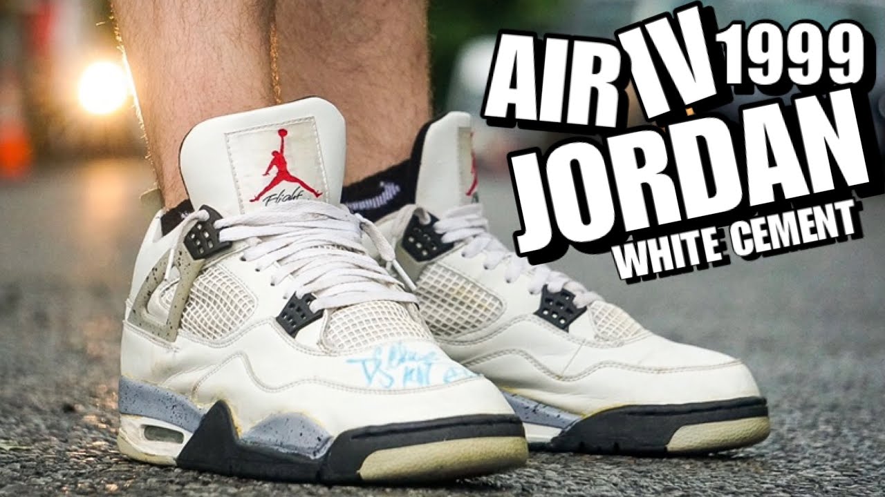 MY 1ST TIME DOING THIS REPAINTING MY 1999 WHITE CEMENT AIR JORDAN IV (THE MIDSOLES) YouTube