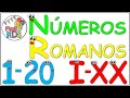 Números Romanos del 1 al 20 para niños