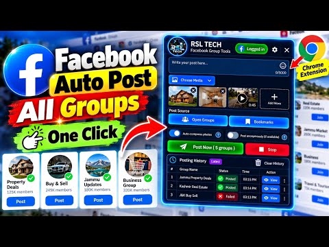 Facebook Auto Post All Groups in One Click 🚀 | Facebook Group Auto Poster Chrome Extension | 2026