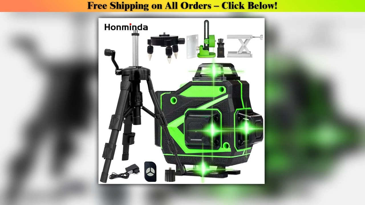 16 line 4D laser level, green line self leveling, 360 horizontal and vertical ultra strong green