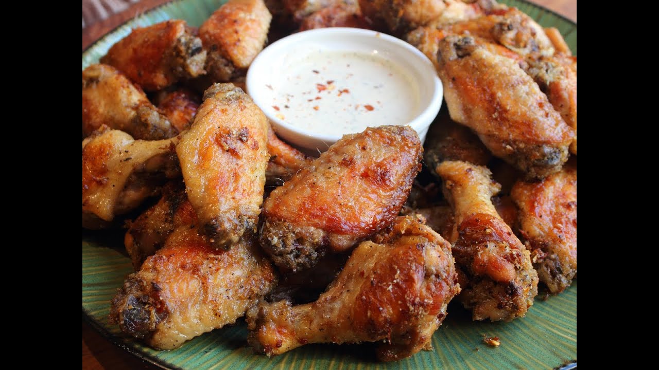 Garlic Parm Hot Wings - Oven-Fried Chicken Wings with Spicy Garlic