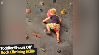 19-Month Old Toddler Climbs A 7ft Indoor Bouldering Wall screenshot 5