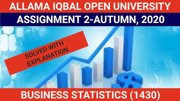 AIOU Solved Assignment 2 Business Statistics (1430)