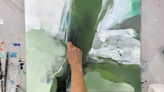 Intuitive painting - layers - spatula - step by step - abstract acrylic beginners