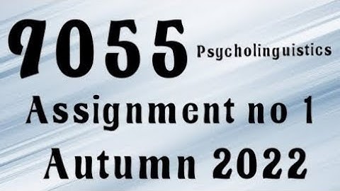 AIOU Code 9055 Solved Assignment No.1 Autumn 2022 #aiou #aiousolveassignments
