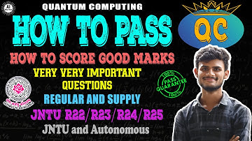 QC- Important questions - How to pass - B.Tech 4th year - R22/R23/R24/R25 - Jntuh
