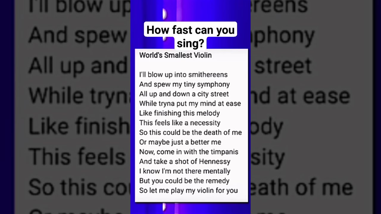 How Fast Can You Sing Credits To Hwardmiles