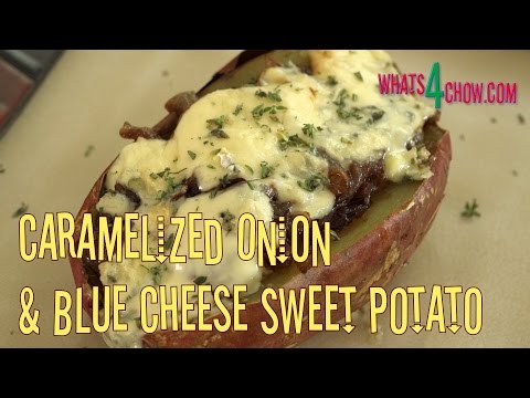Caramelized Onion & Blue Cheese Sweet Potatoes. Simply the Best Stuffed Sweet Potatoes!!!