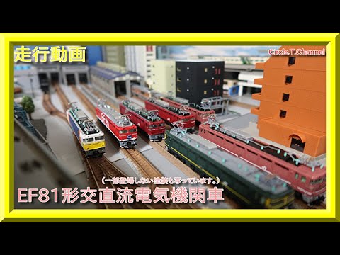 ＥＦ81形交直流電気機関車　4台セット　鉄道模型 走行動画】KATO/TOMIX EF81形交直流電気機関車走行集【鉄道模型・N