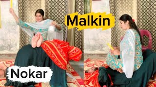 Malik nokar video stomach sitting table punish back canning hand canning punishment#foziabootavlog
