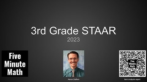 2023 3rd Grade STAAR from Five Minute Math