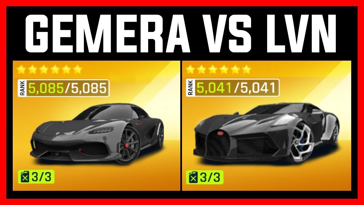 Asphalt 9 Koenigsegg Gemera VS Bugatti La Voiture Noire