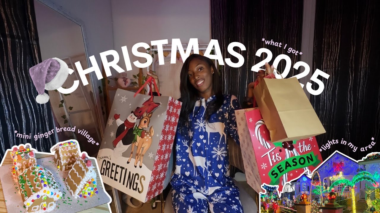 CHRISTMAS VLOG 2025 | Gingerbread House, What I Got for Christmas & Christmas Lights | ShakirasWay