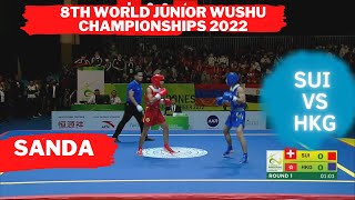 8th World junior wushu championships 2022|SANDA 60kg boys Ciril Brunner SUI vs Yu hong Leung HKG