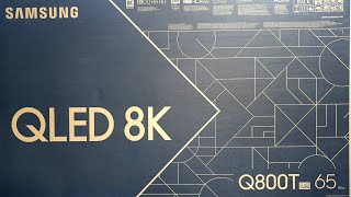 Samsung 2020 Q800T 65" 8K QLED Unboxing, Setup with 8K Demo Videos
