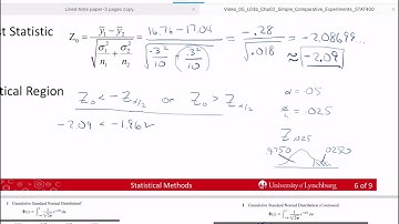 ANOVA/DOE  Chapter 02 Part 4 Simple Comparative Methods (Statistical Methods)