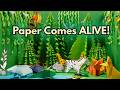 The Origamies are Alive! 😲Origami Animal Stop Motion Animation | Paper Safari! 🌿 Art & Craft