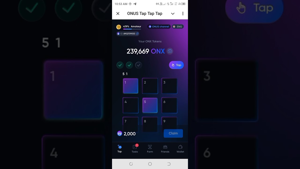 3 September onus tap tap Daily code 