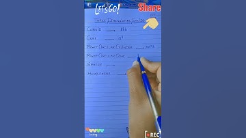 Three Dimensional Solids ICSE Class 10 | Volume | Surface Area And Volume | Class 10 Maths | #Shorts