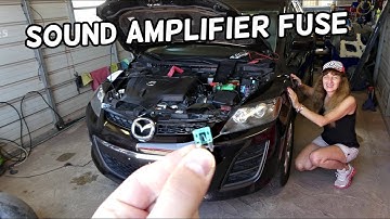 SOUND AMPLIFIER FUSE LOCATION REPLACEMENT MAZDA CX-7  BOSE FUSE