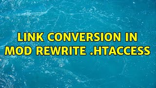Link conversion in mod rewrite .htaccess