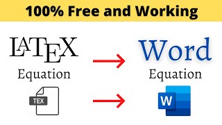 LaTeX equation to Word (2007 to 365): 3 Methods [2022] screenshot 1