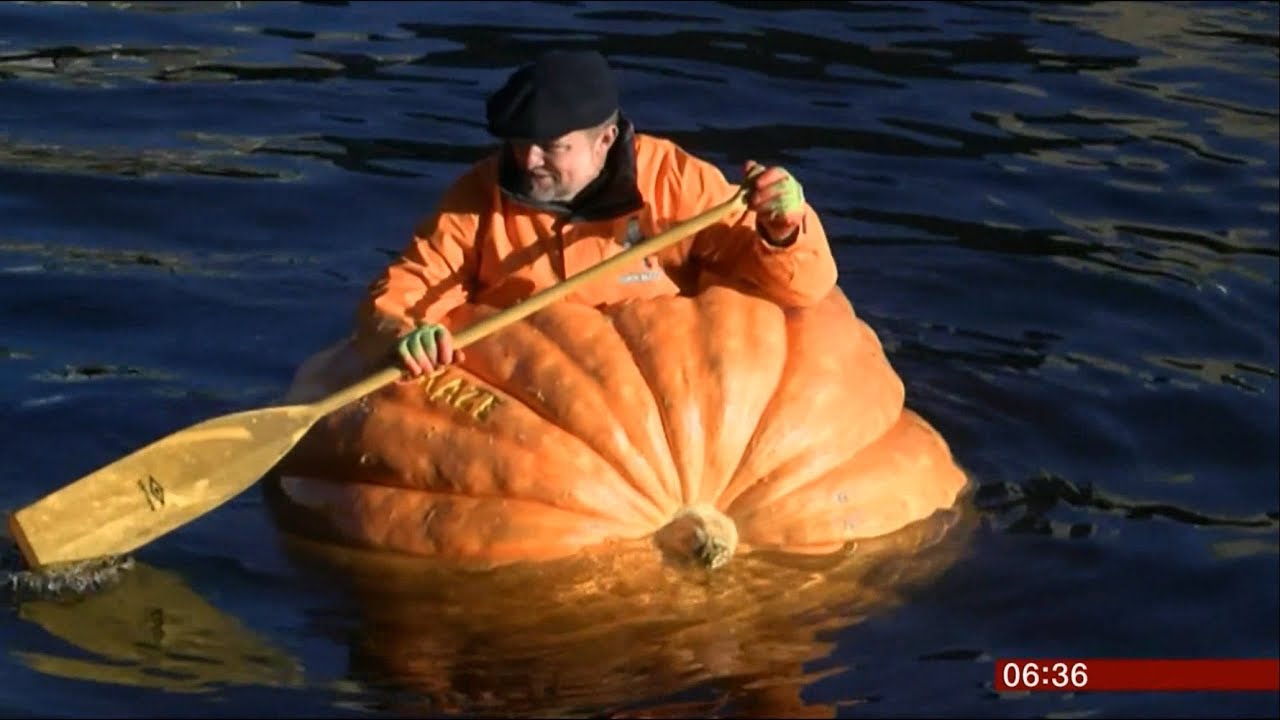 Image result for Pumpkin Boat on the River Ouse (England) - BBC News - 30th October 2018