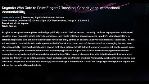 Keynote: Who Gets to Point Fingers? Technical Capacity and International Accountability