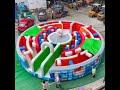 Inflatable entertainment city round maze bouncy castle obstacle course game