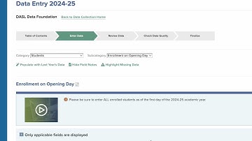 2024-2025 DASL Data Entry: Advancement Additional Details