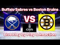 Buffalo Sabres vs Boston Bruins live play by play and reaction