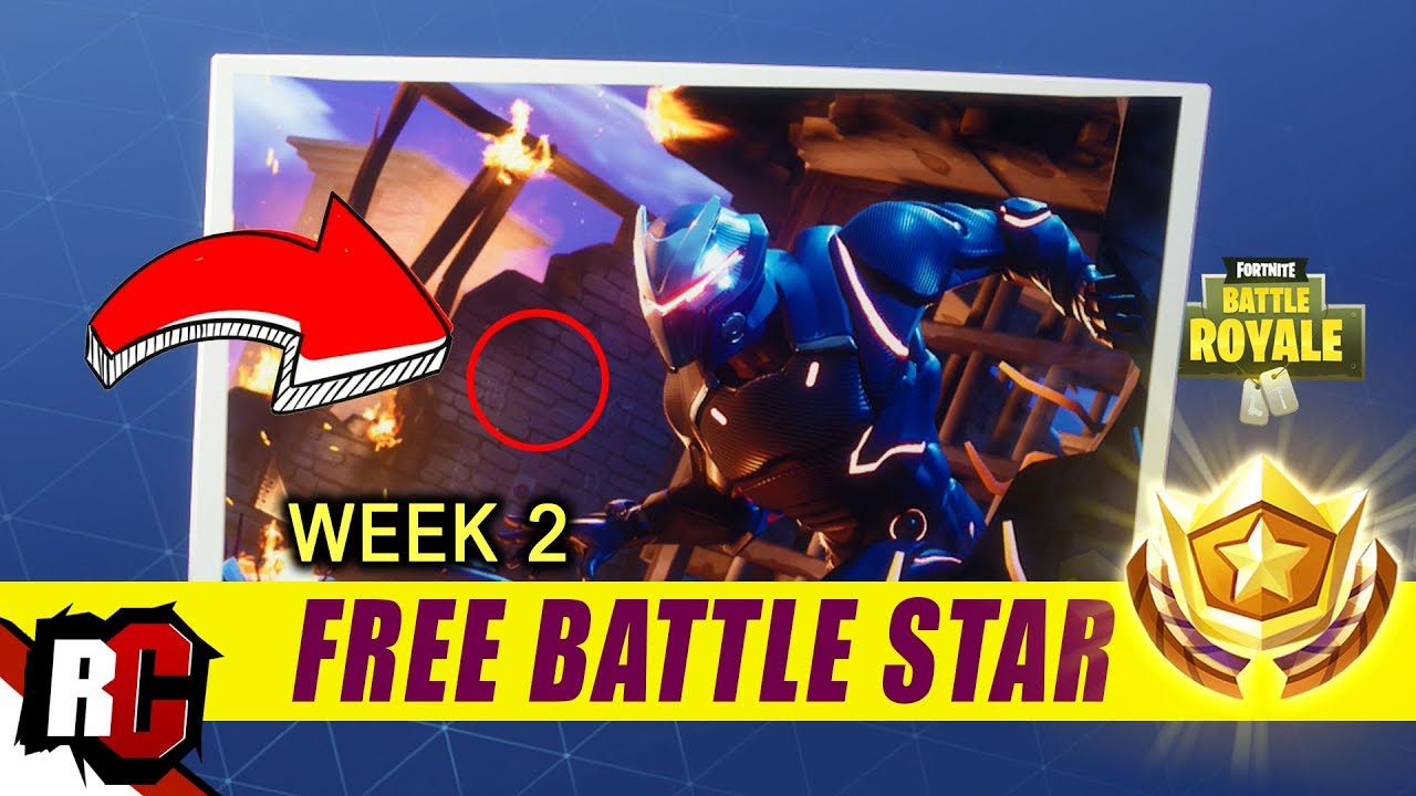 fortnite free battle star location week 2 secret blockbuster challenge coordinates - fortnite blockbuster stars