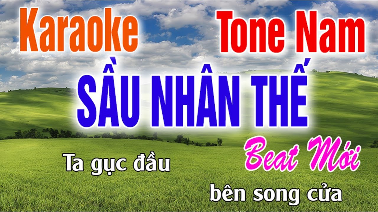 Karaoke Sầu Nhân Thế Tone Nam ll Beat Dễ Hát ll Thế Khang Organ
